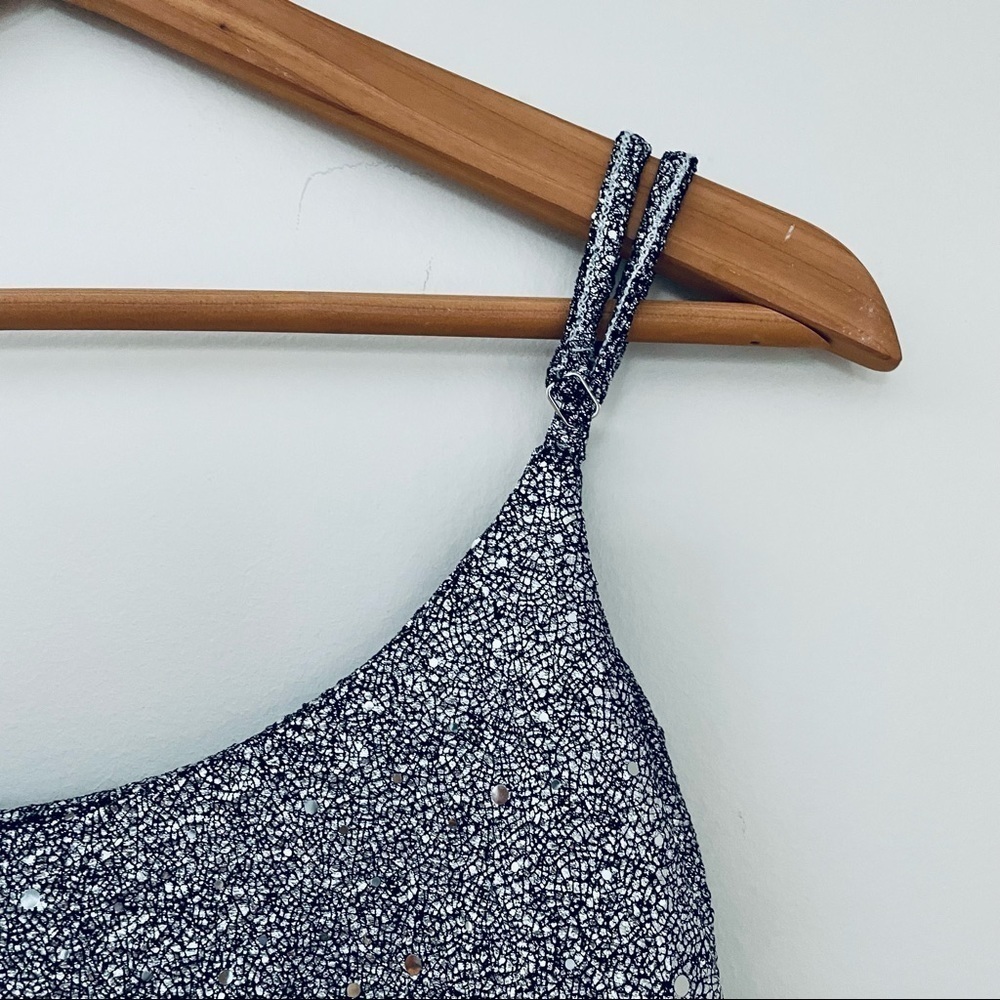 Lulu’s Lulus Rhapsody Silver Sequins Mini Dress Metallic Medium - Picture 12 of 13